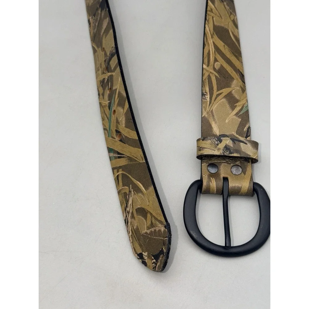 Bill Jordan Advantage Wetlands Camo Hunting Belt Royden Leather USA 38